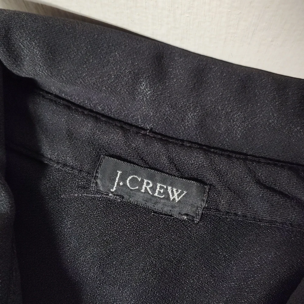 J. Crew black stretch button up collared shirt M